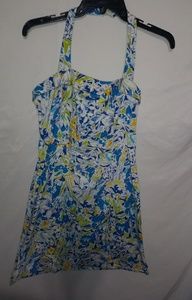 Alyn Paige 11 Blue Tropics PinUp Halter Dress